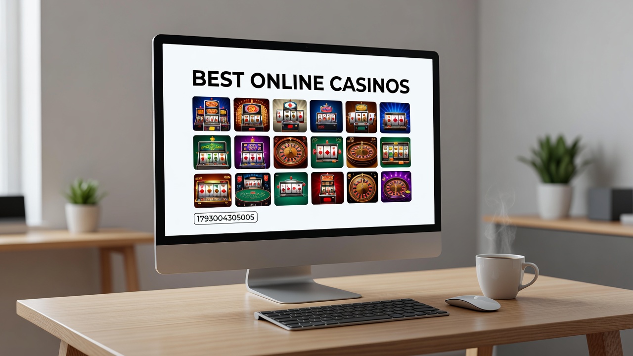 Digital casino interface displaying game selection and security features