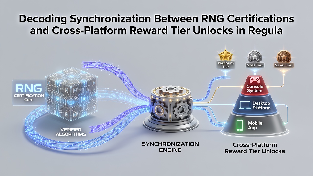 Cross-platform reward tier unlocks synchronized with certified RNG systems